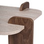Nordure Mesa de Café Renard Travertino y Venezia Walnut